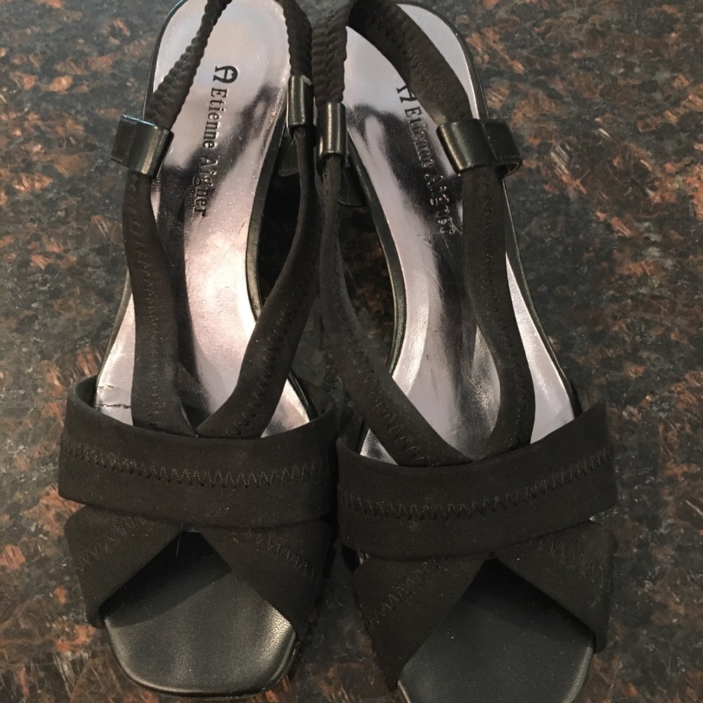 Etienne Aigner Wedge Sandals - Size 6